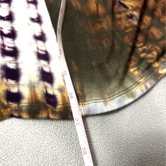 Plus Size 1X Coin 1804 Tie Dye Drape Cardigan With Hood 3/4 Sleeves Rayon/Spande - Picture 8 of 8